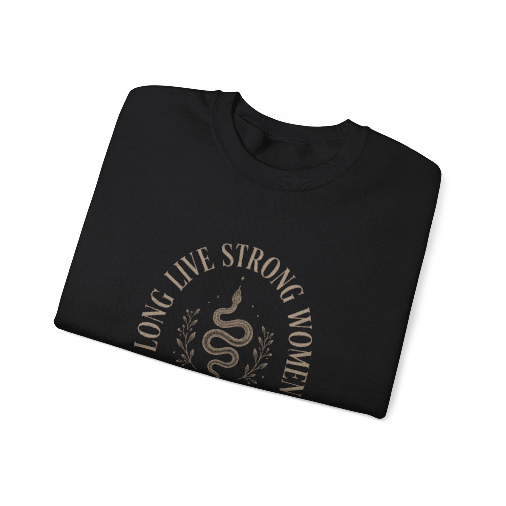 Long Live Strong Women Crewneck Sweatshirt — 'Sugar & Spite' Feminist Graphic Sweatshirt