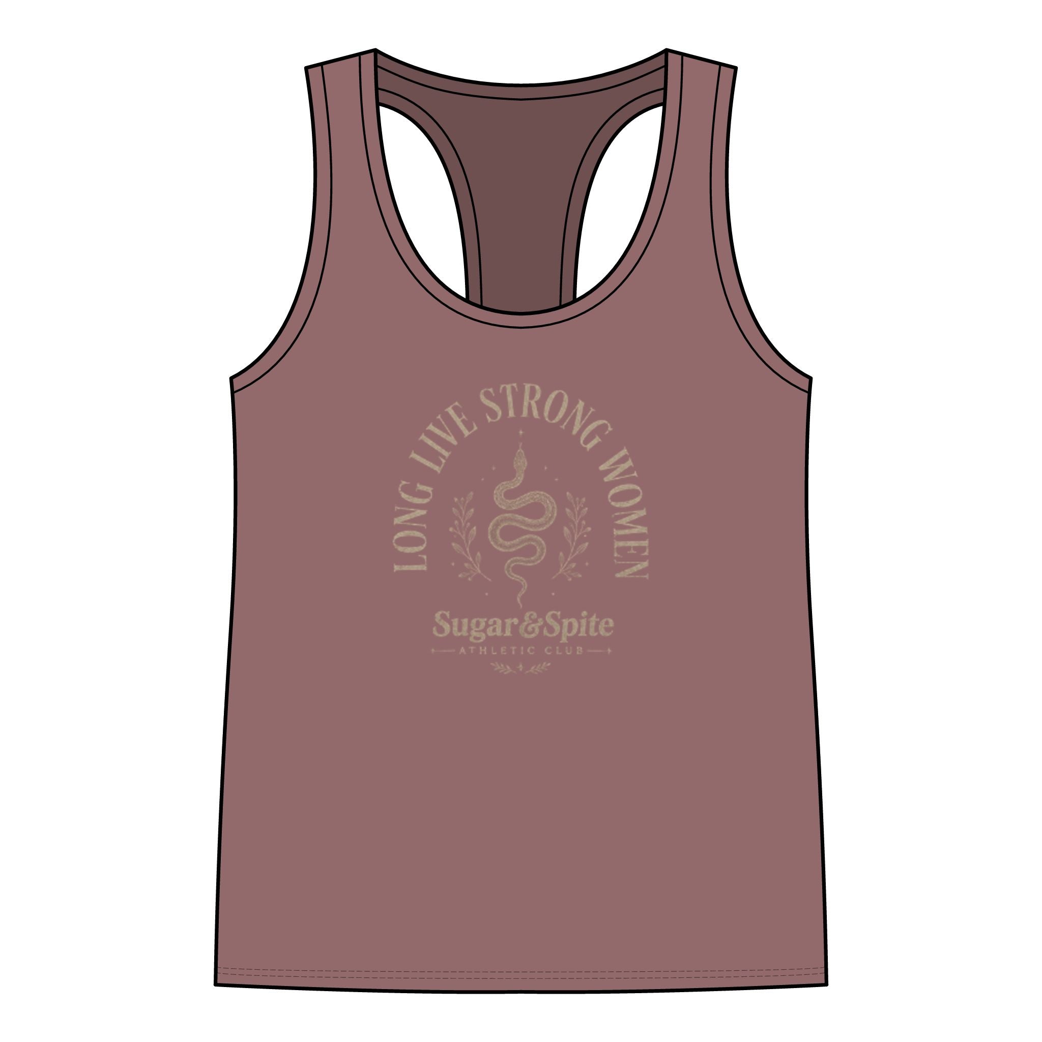 Live Strong Women Racerback Tank — "Sugar & Spice" Fitness & Empowerment Tank Top