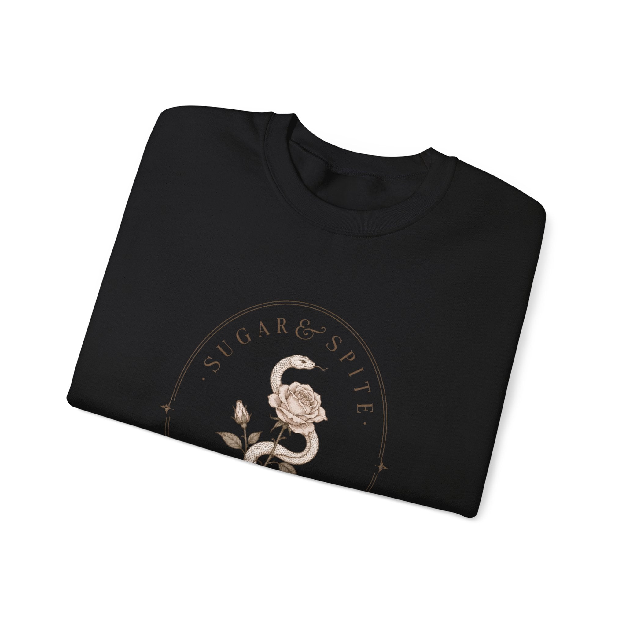 Floral Nightshade Crewneck Sweatshirt — Vintage Botanical 'Nightshade' Design