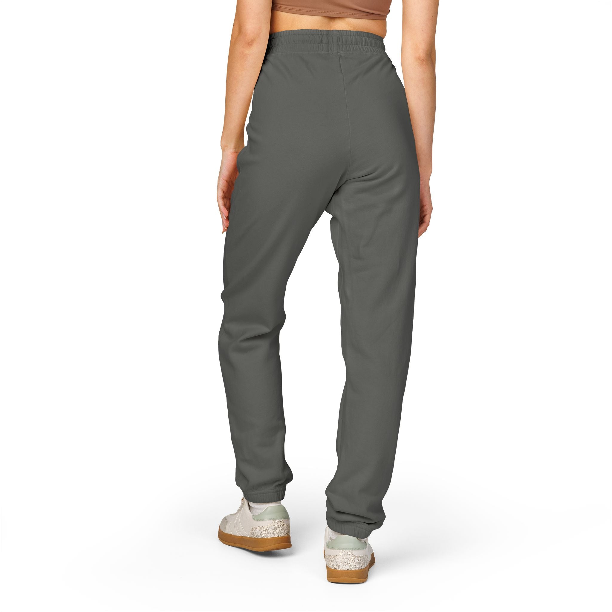 Vintage Botanical Skull sweatpants | small chest graphic, olive
