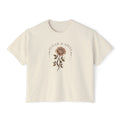 Sugar & Spice Rose Boxy Tee — Women's Floral Graphic T-Shirt