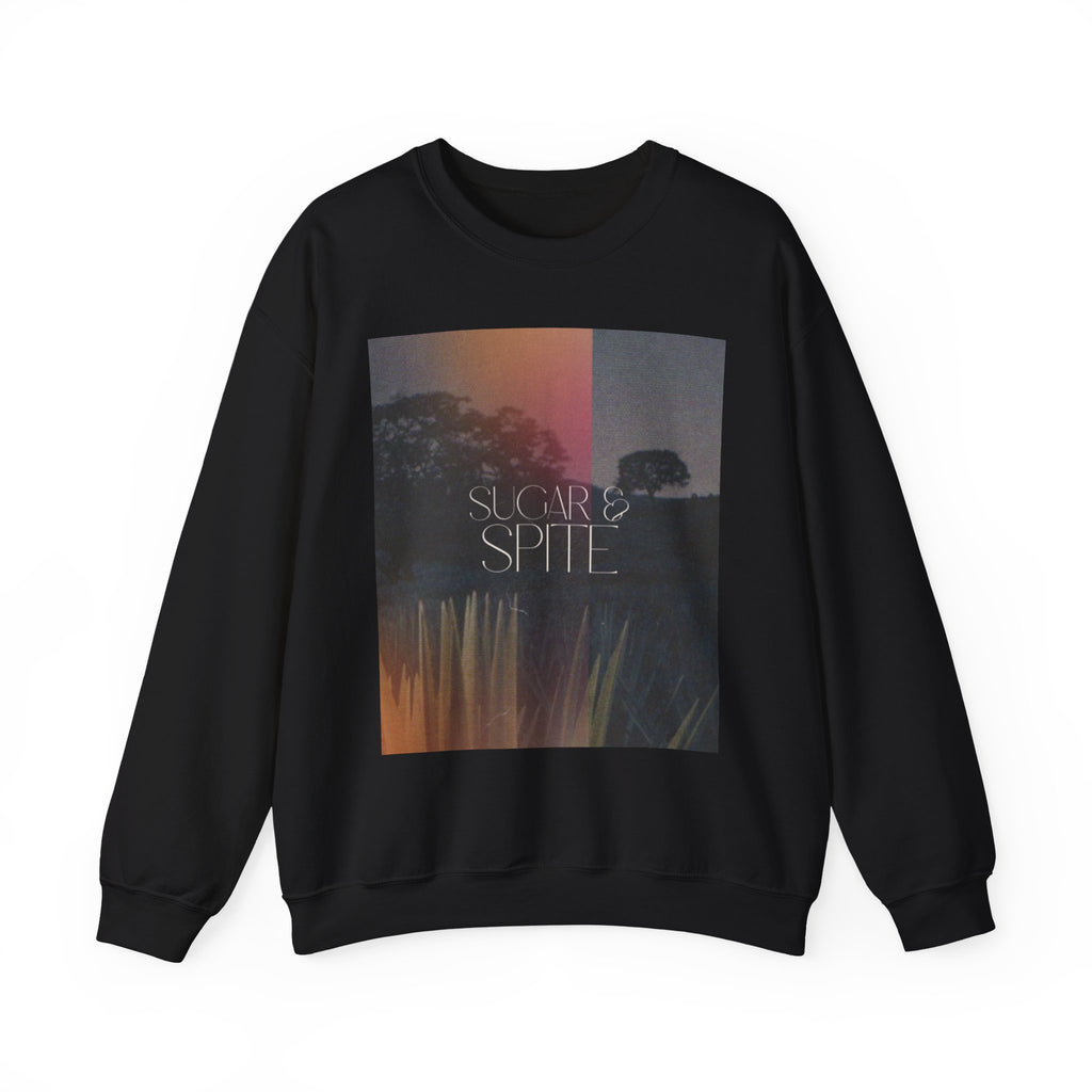 Sugar & Spite Graphic Sweatshirt — Moody Sunset Nature Crewneck