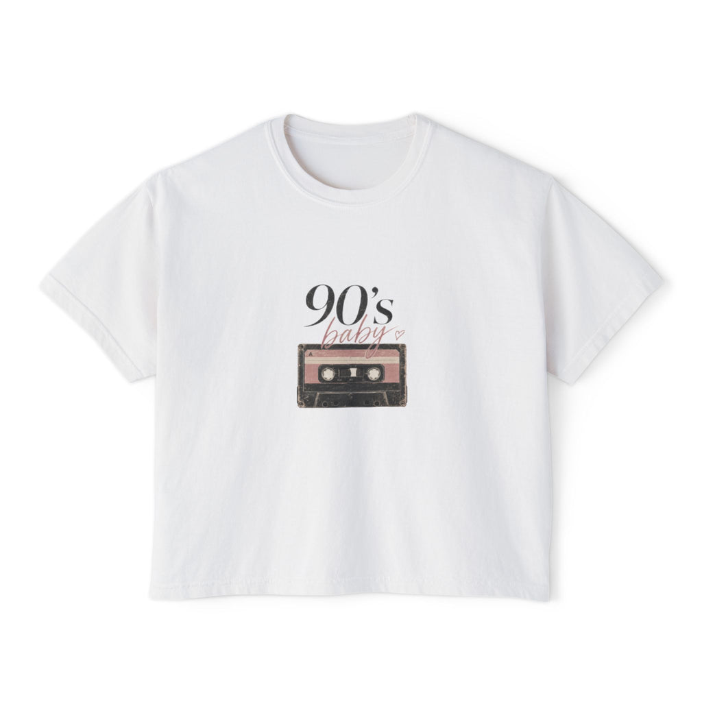 90's Baby Cassette Boxy Tee — Women’s Vintage Retro T-Shirt