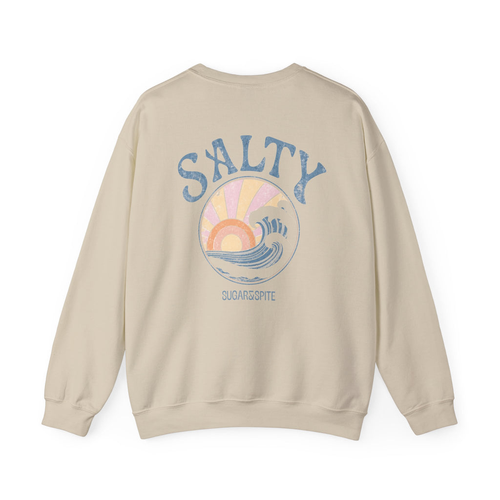 Salty Sunset Wave Crewneck Sweatshirt