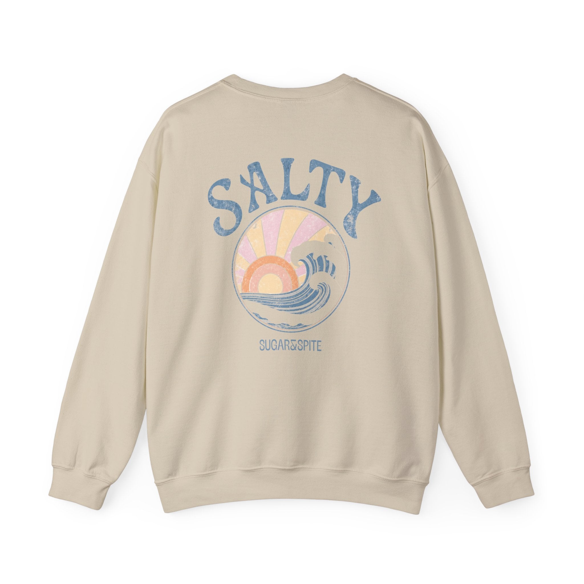 Salty Sunset Wave Crewneck Sweatshirt