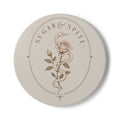 Ceramic Coaster — Vintage Snake & Rose 'Sugar & Spite' Decorative Drink Coaster