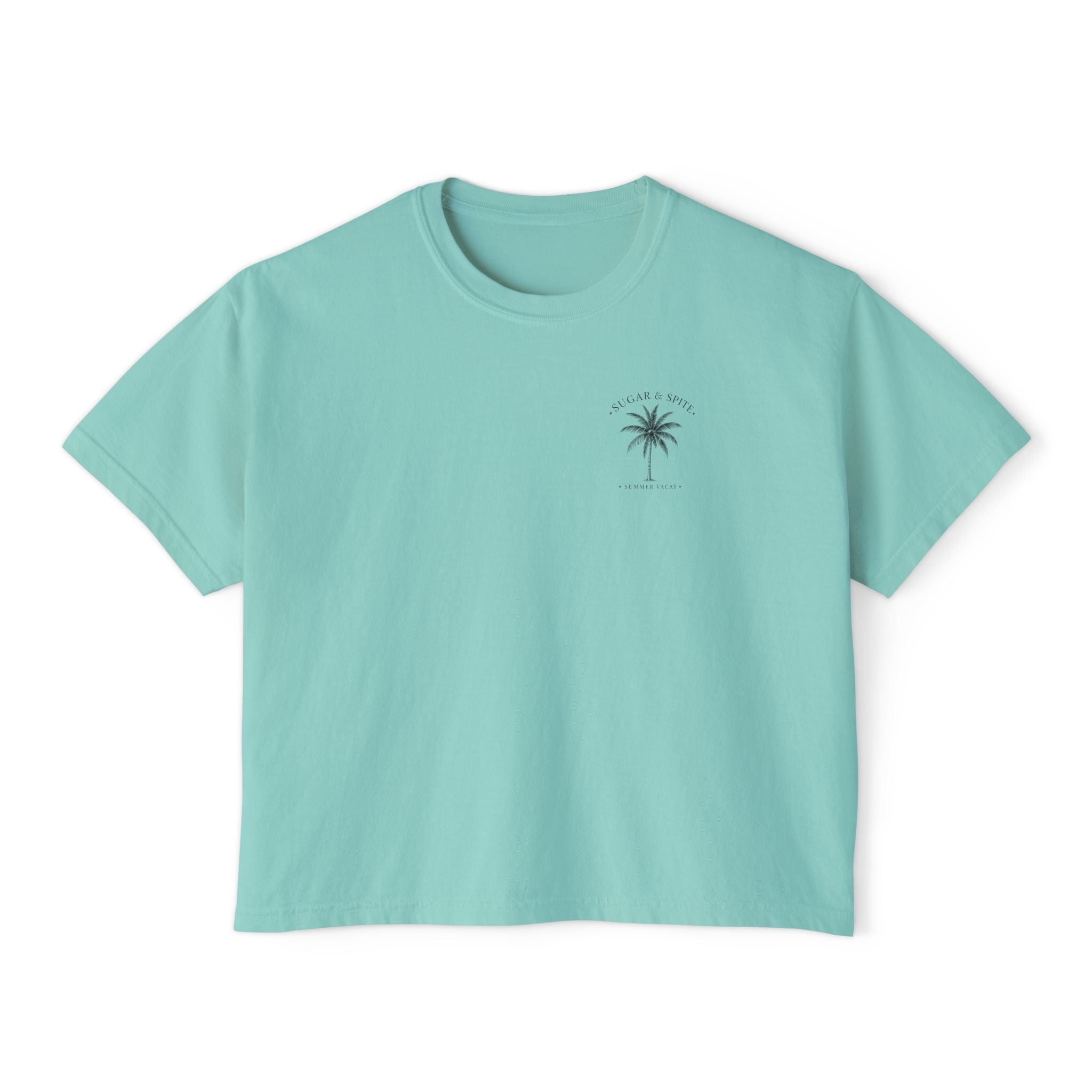 Margaritas Women's Boxy Tee – Palm Cocktail Graphic Tee