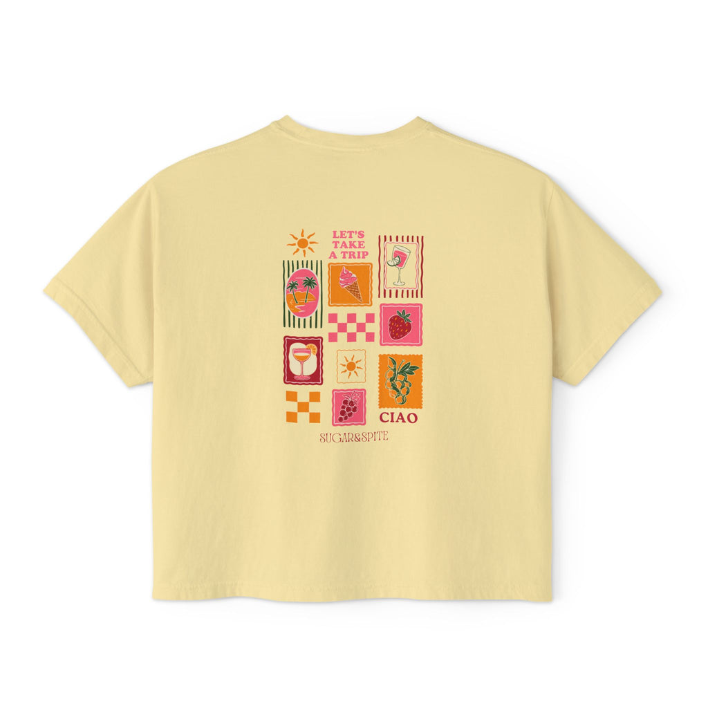 Summer Graphic Boxy Tee (Let's Take a Trip, Ciao)