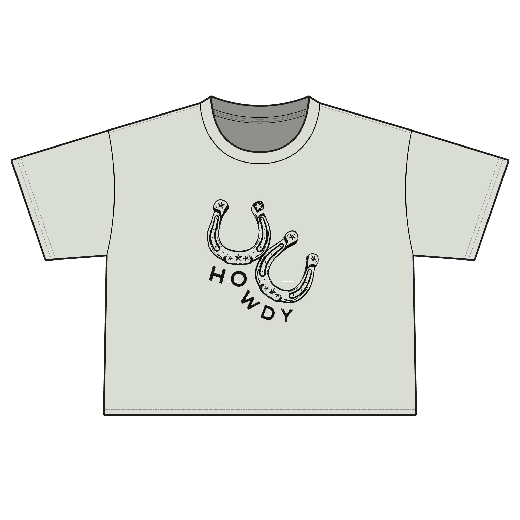 Howdy Horseshoe Boxy Tee