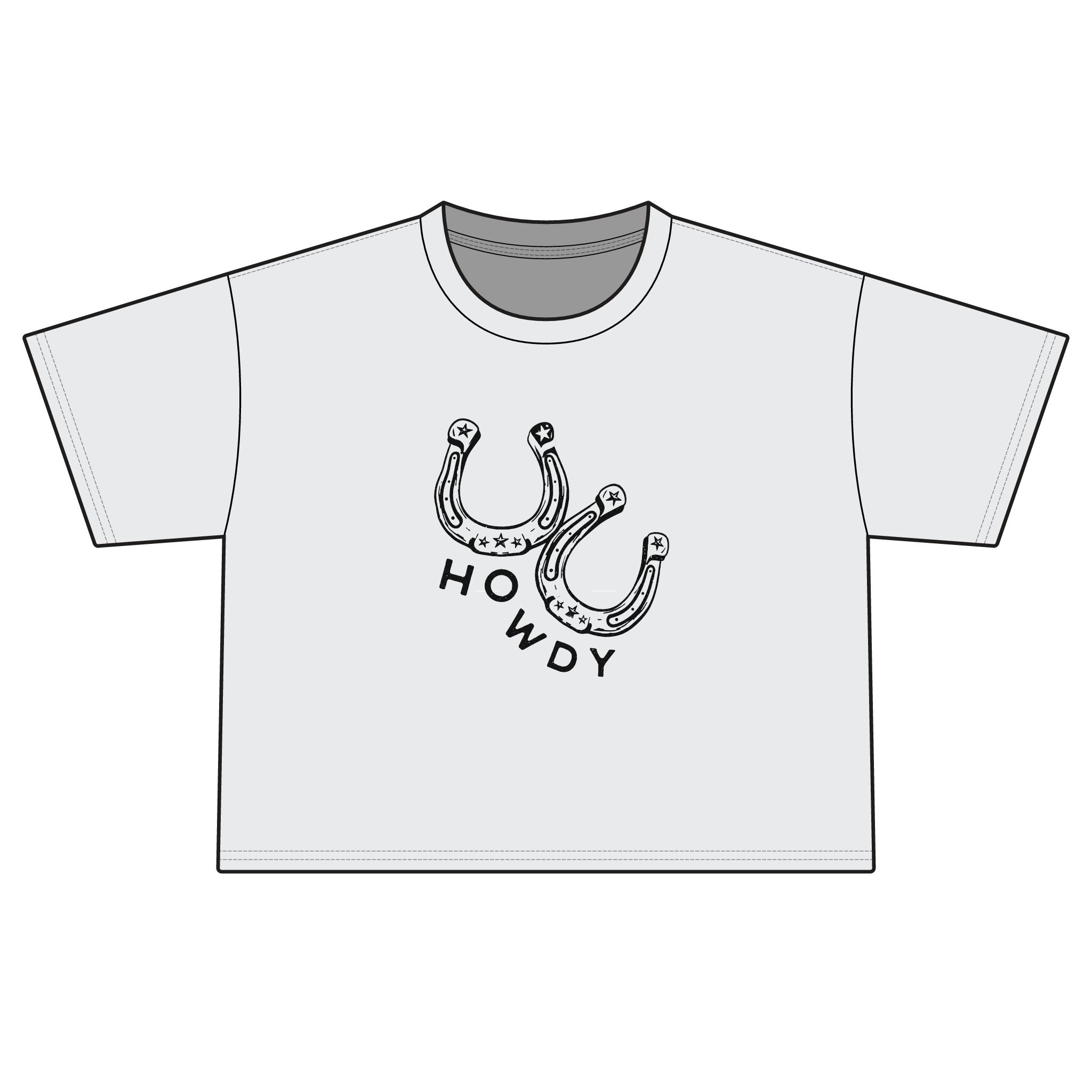 Howdy Horseshoe Boxy Tee
