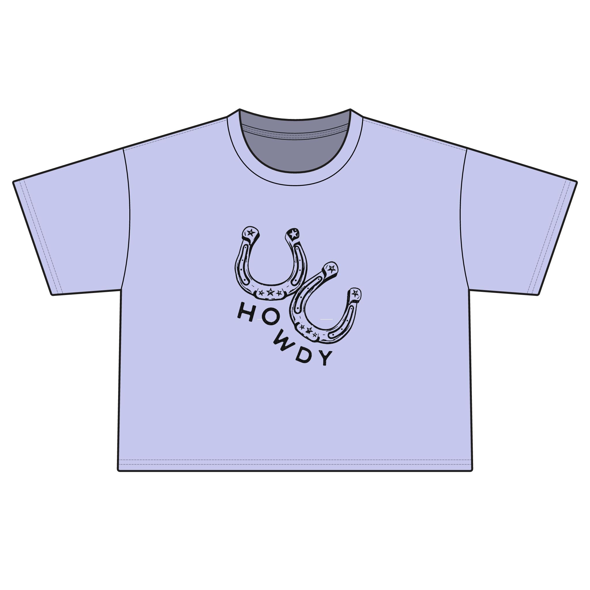 Howdy Horseshoe Boxy Tee