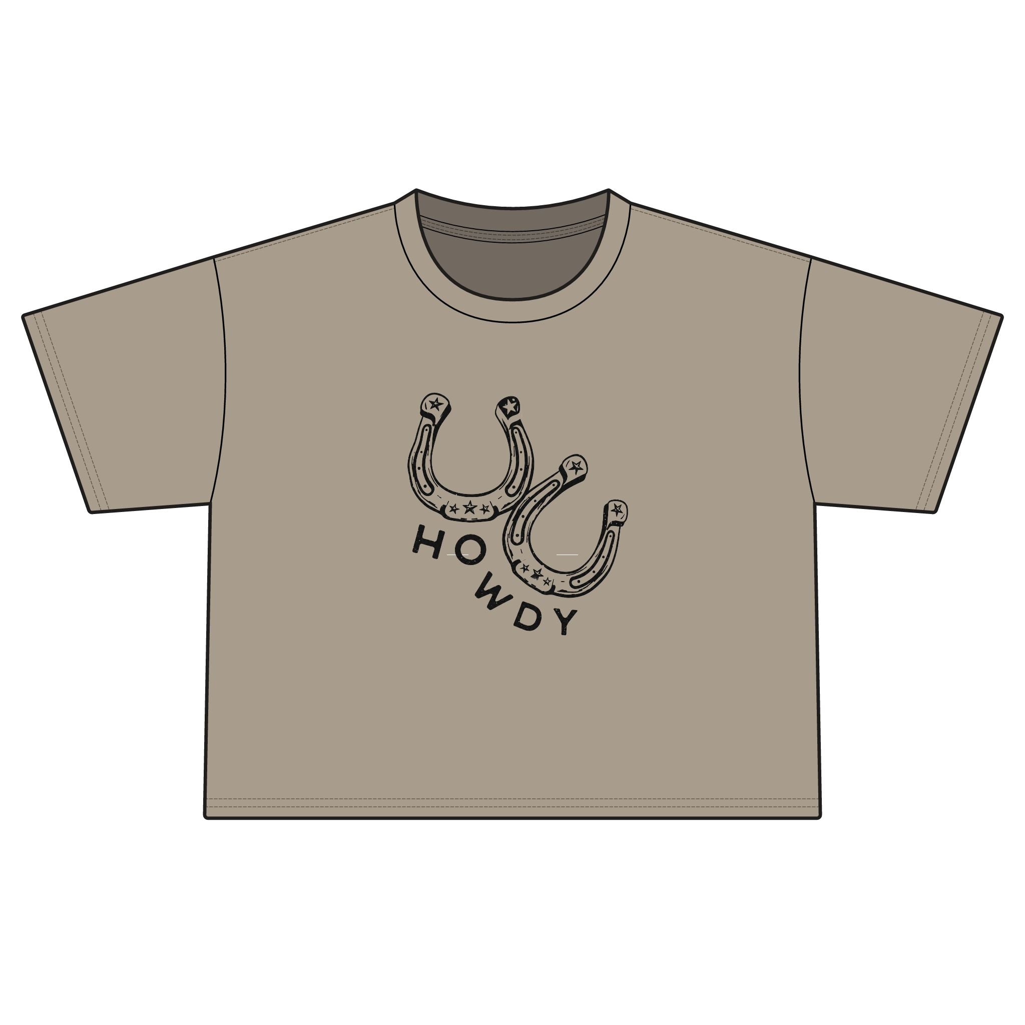 Howdy Horseshoe Boxy Tee