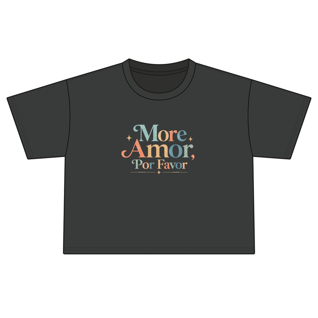 More Amor Por Favor Women's Boxy Tee — Retro Spanish Love Graphic