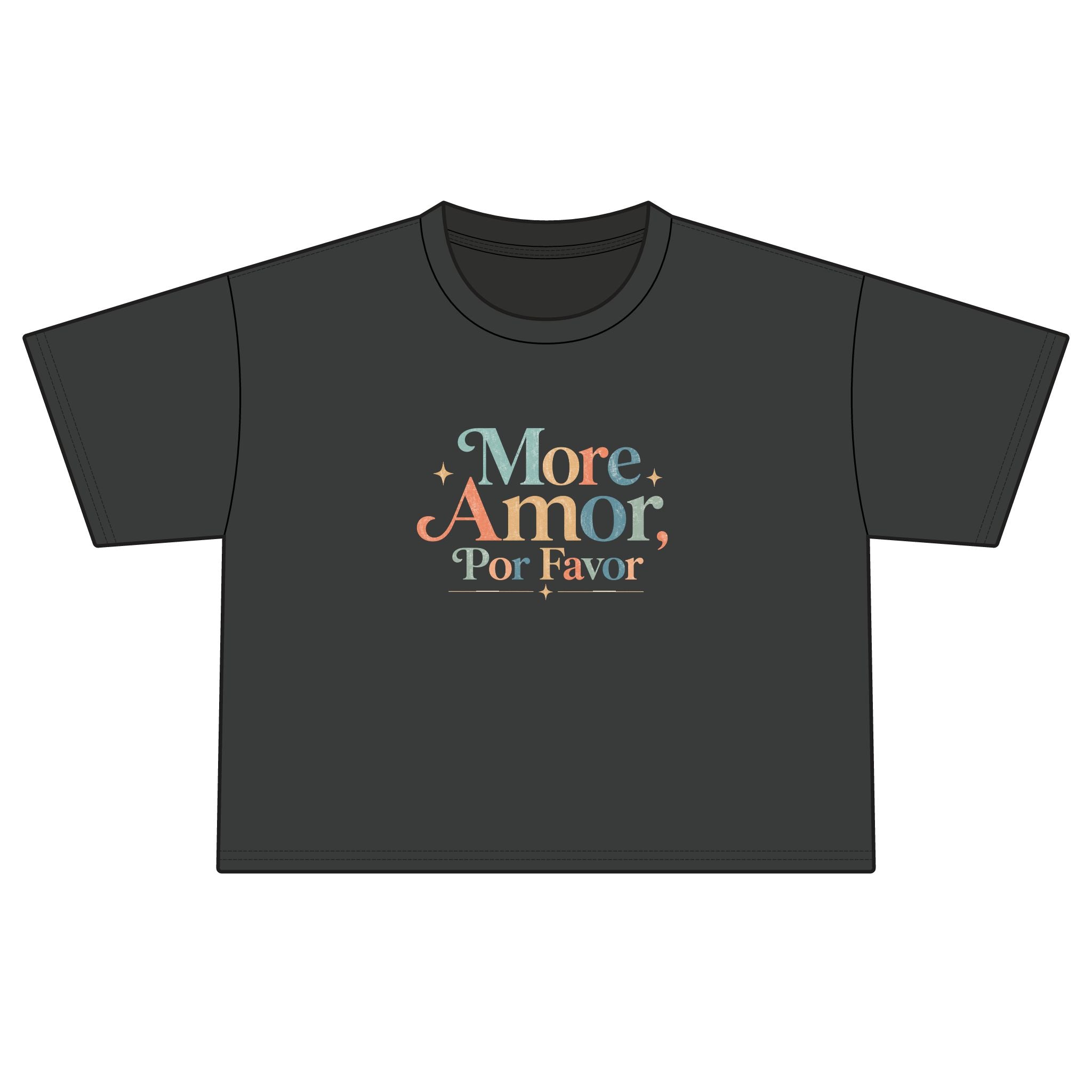 More Amor Por Favor Women's Boxy Tee — Retro Spanish Love Graphic