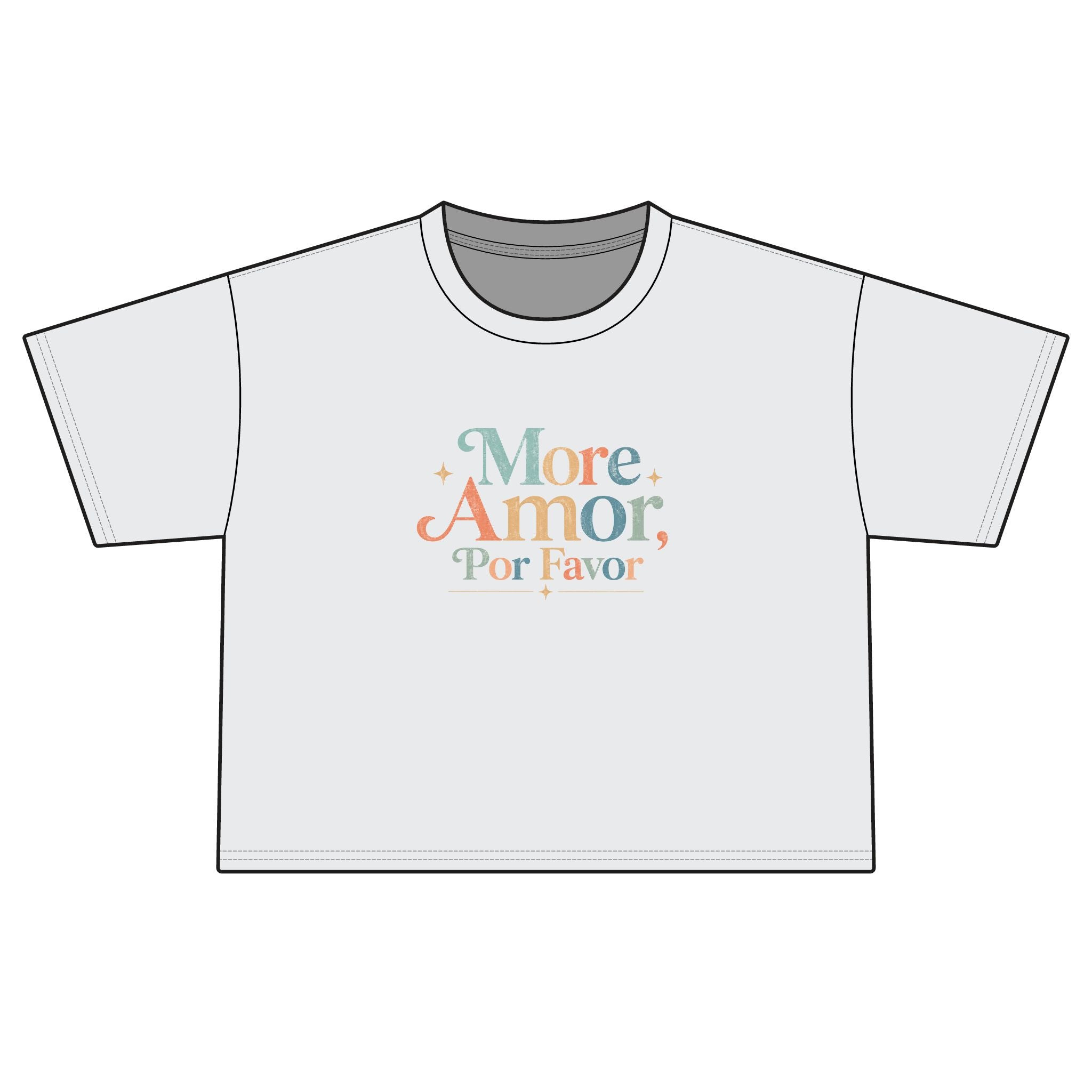 More Amor Por Favor Women's Boxy Tee — Retro Spanish Love Graphic