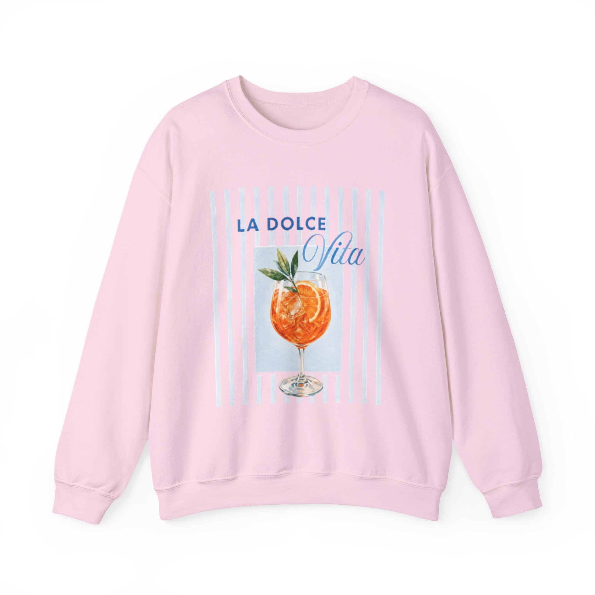 La Dolce Vita Sweatshirt — Orange Cocktail Graphic Crewneck