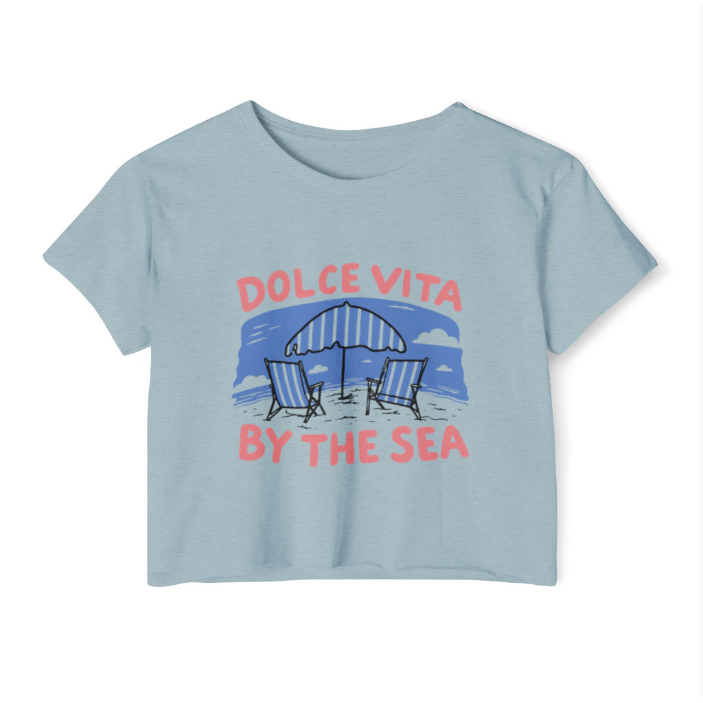 Dolce Vita By The Sea Crop Top — Women's Beach Festival Tee