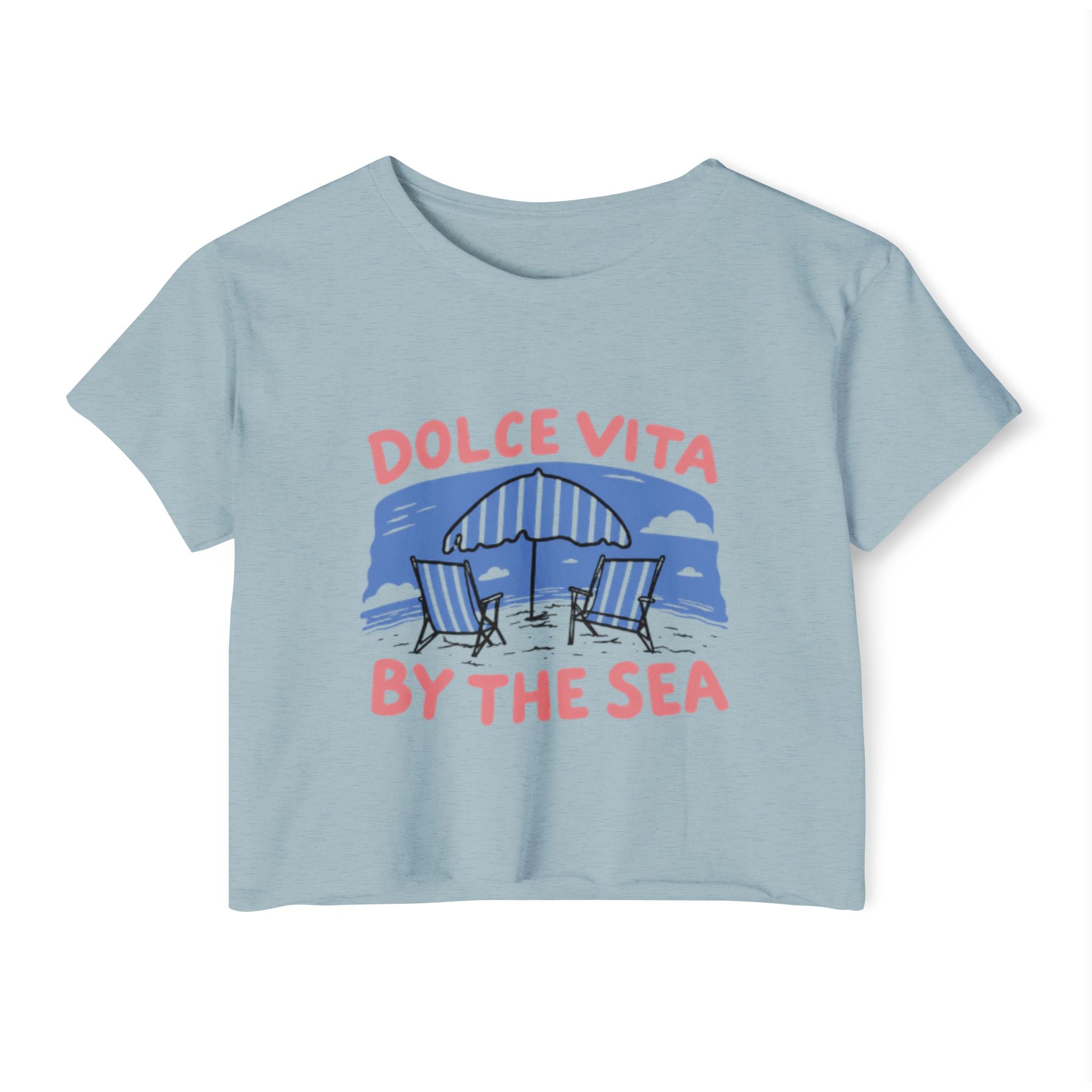 Dolce Vita By The Sea Crop Top — Women's Beach Festival Tee