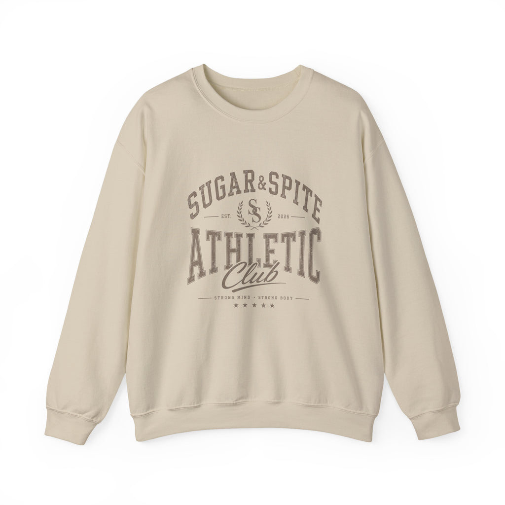 Athletic Club Sweatshirt — "Sugar & Spite" Vintage Crewneck