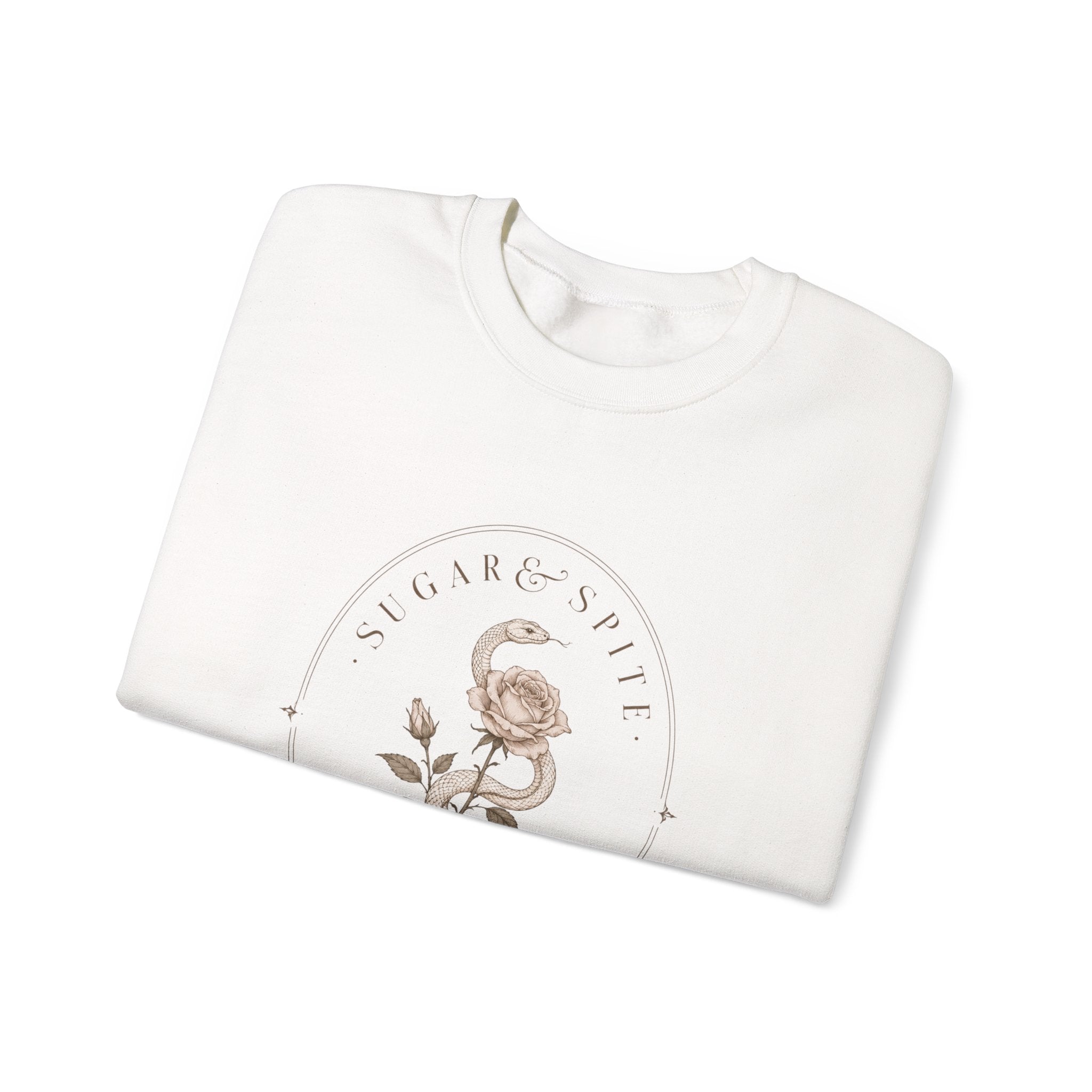 Floral Nightshade Crewneck Sweatshirt — Vintage Botanical 'Nightshade' Design
