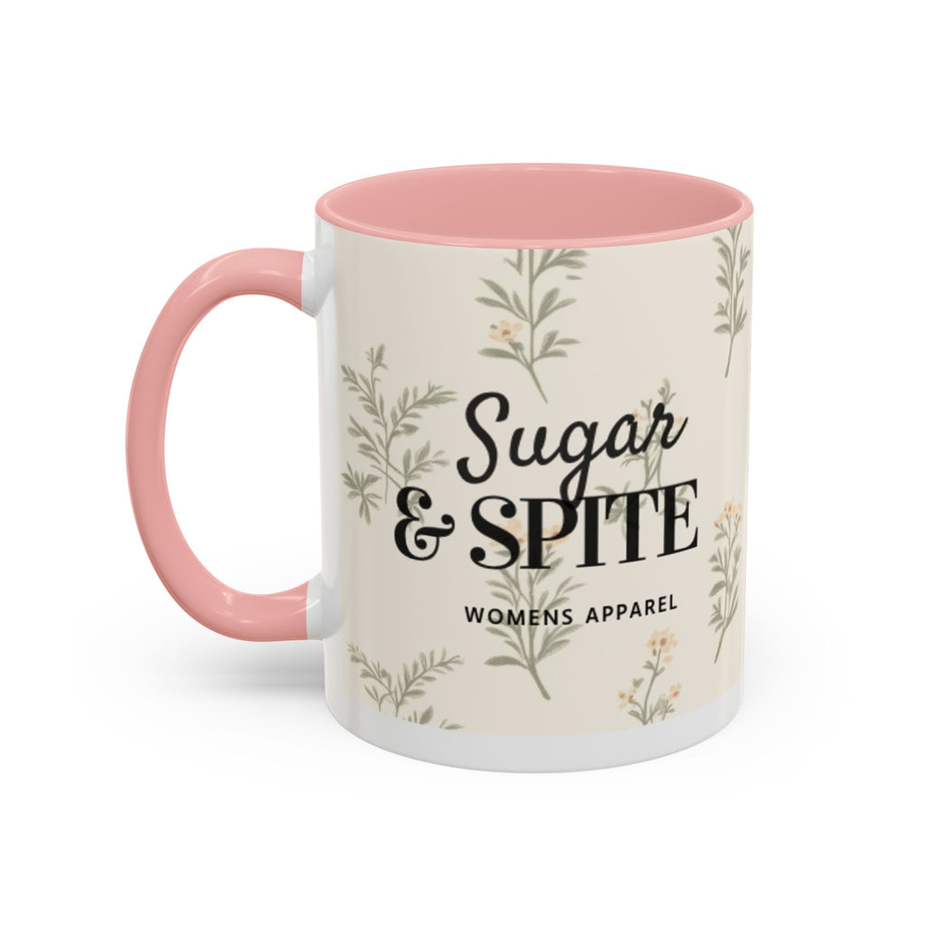 Sugar & Spite Floral Coffee Mug — Accent 11/15oz