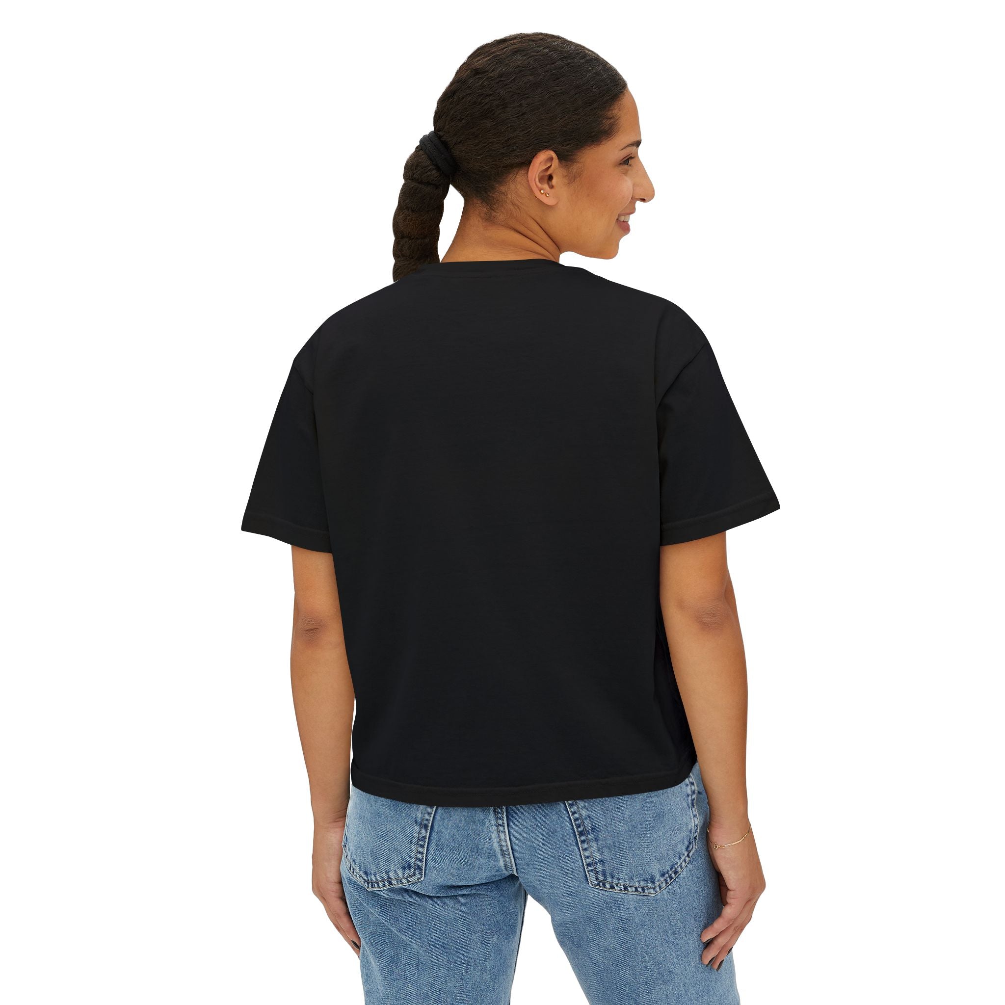 Delulu Boxy Tee - Retro Script Feminine Graphic Crop T‑Shirt