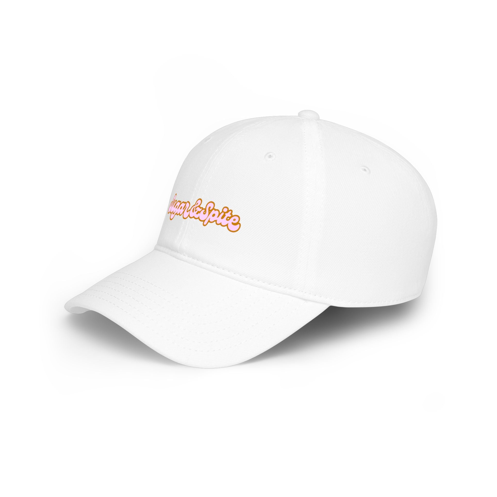 Sugar & Spice Low Profile Baseball Cap — Retro Script Hat for Women, Cute Casual Accessory