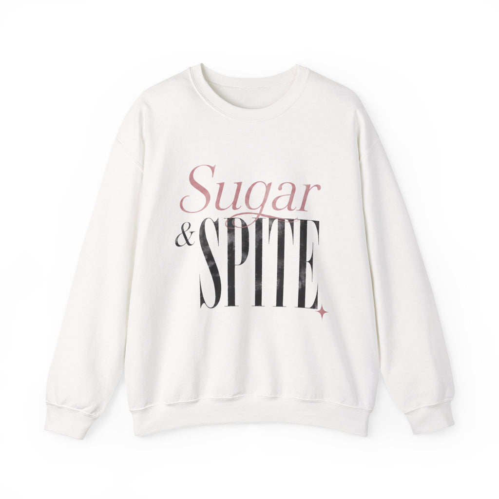 Sugar & Spite Crewneck Sweatshirt - Feminine Pink Typography Pullover