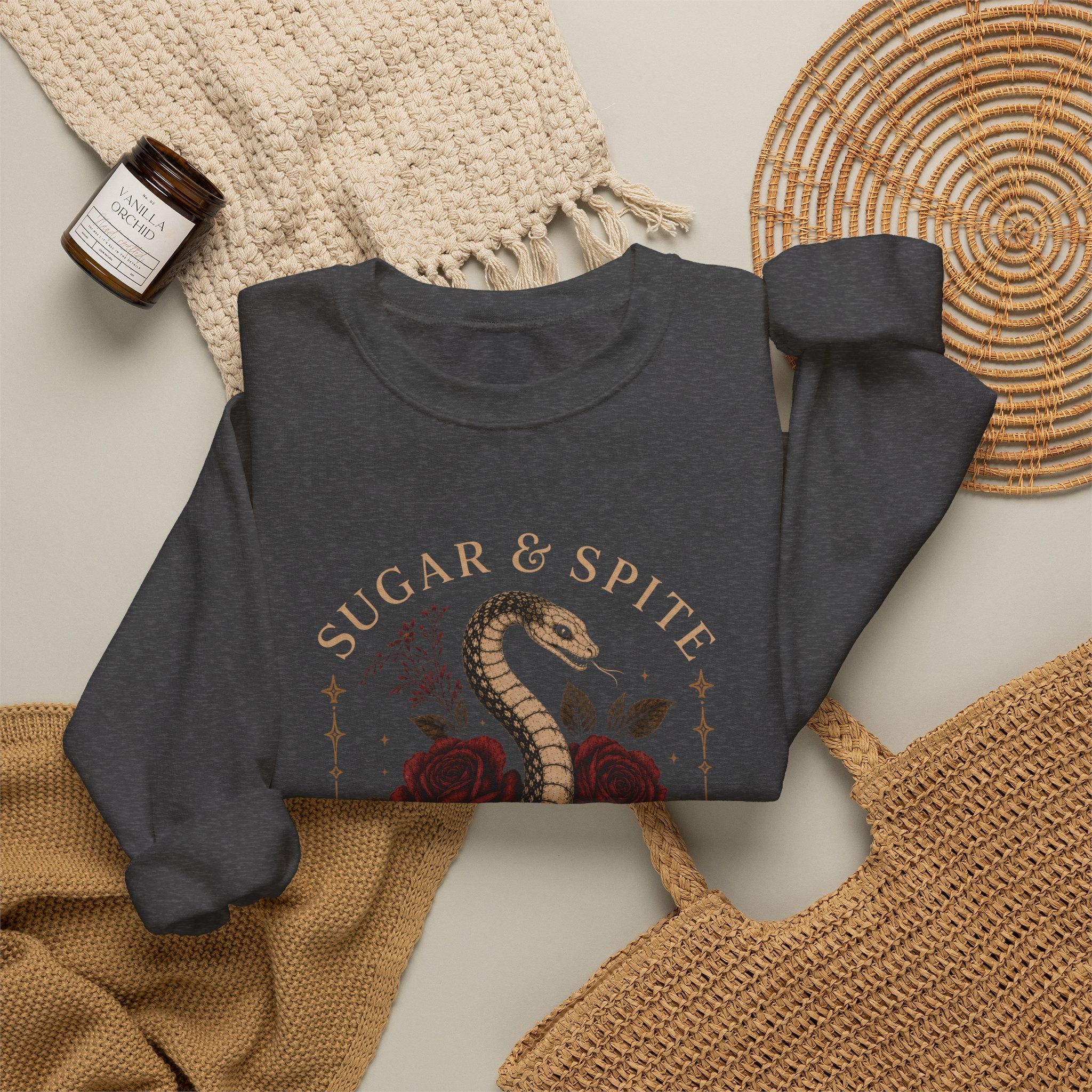 Sugar & Spite Serpent Oversized Crewneck