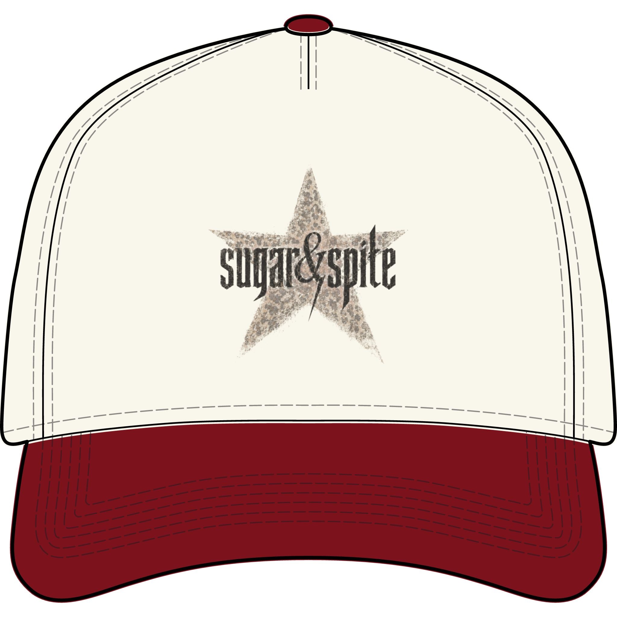 Sugar & Spite Star Cap — Two-Tone Vintage Trucker Hat