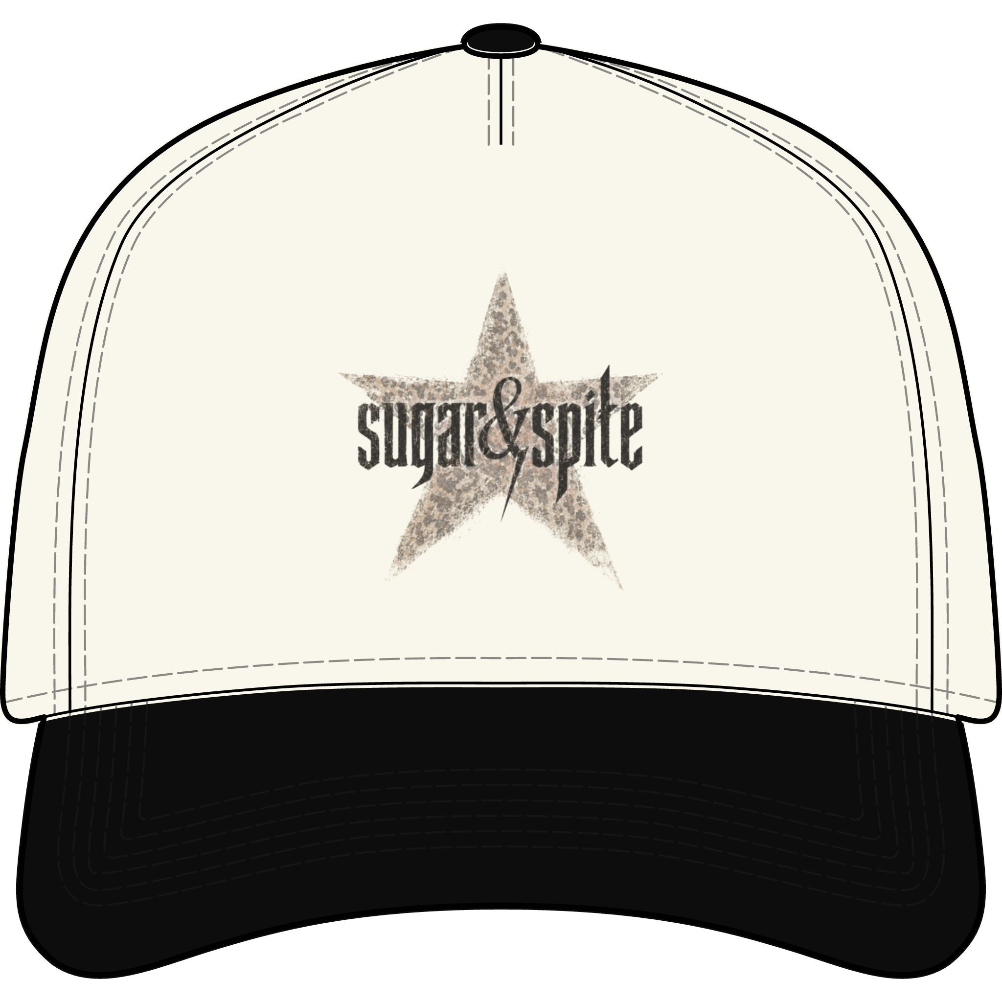 Sugar & Spite Star Cap — Two-Tone Vintage Trucker Hat