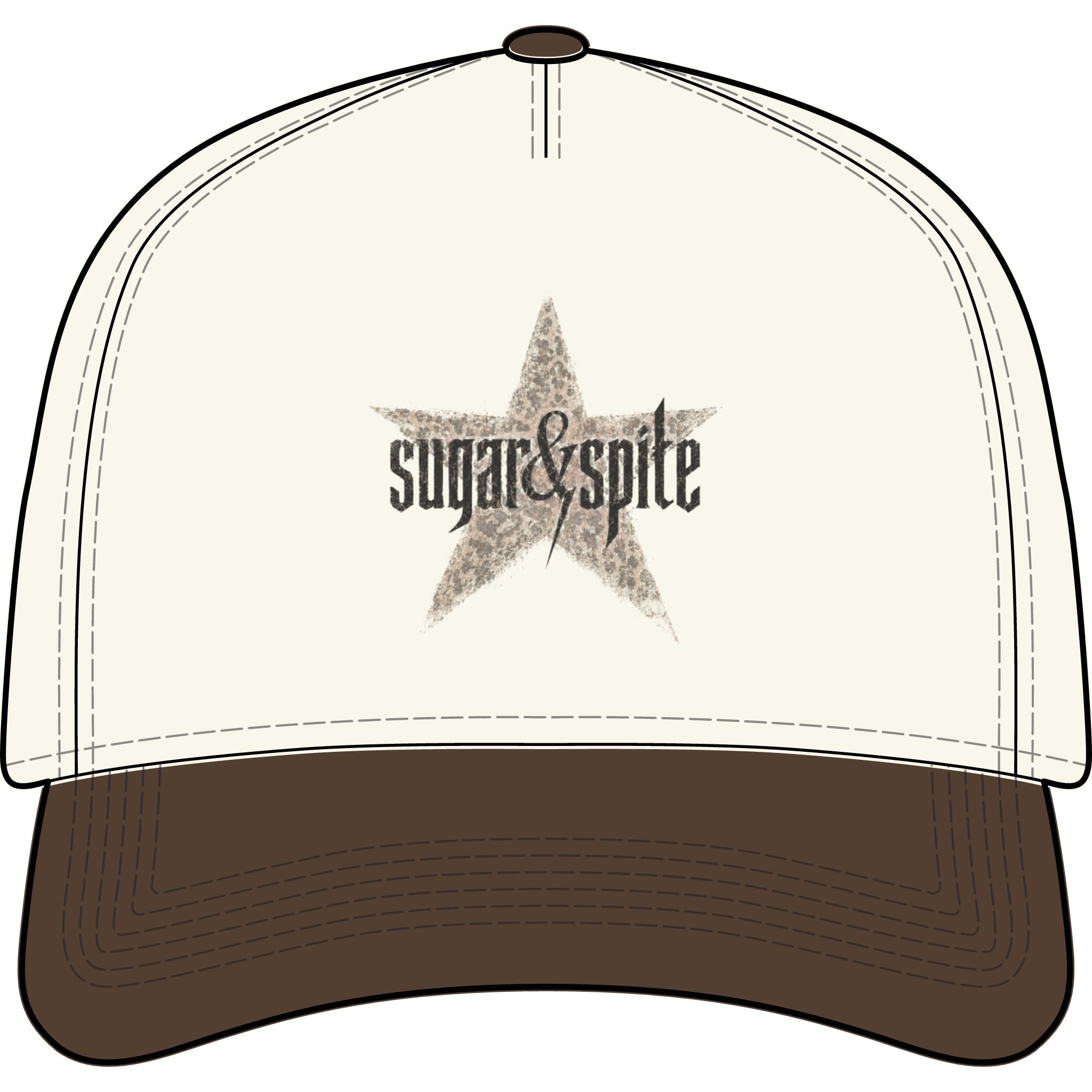 Sugar & Spite Star Cap — Two-Tone Vintage Trucker Hat