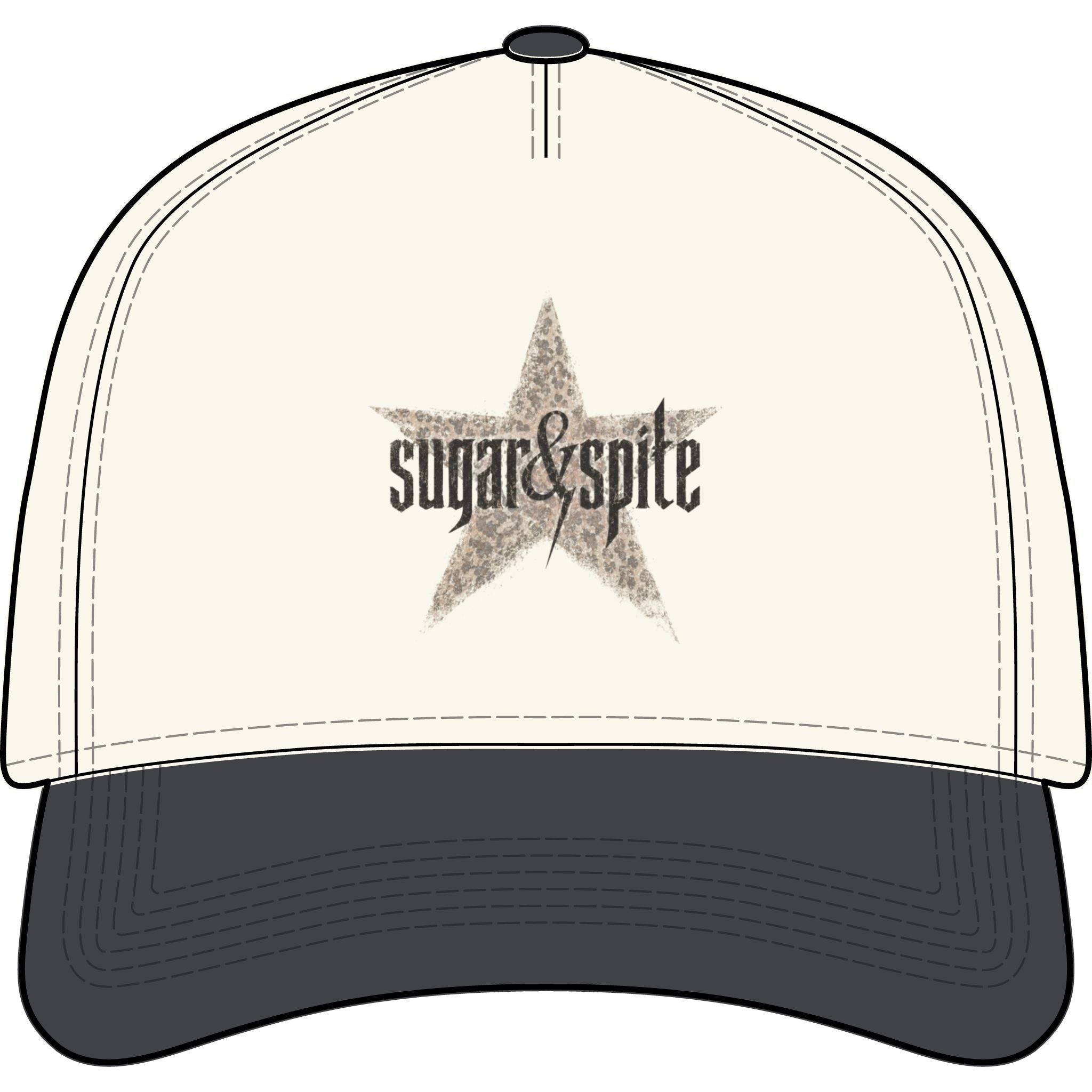Sugar & Spite Star Cap — Two-Tone Vintage Trucker Hat