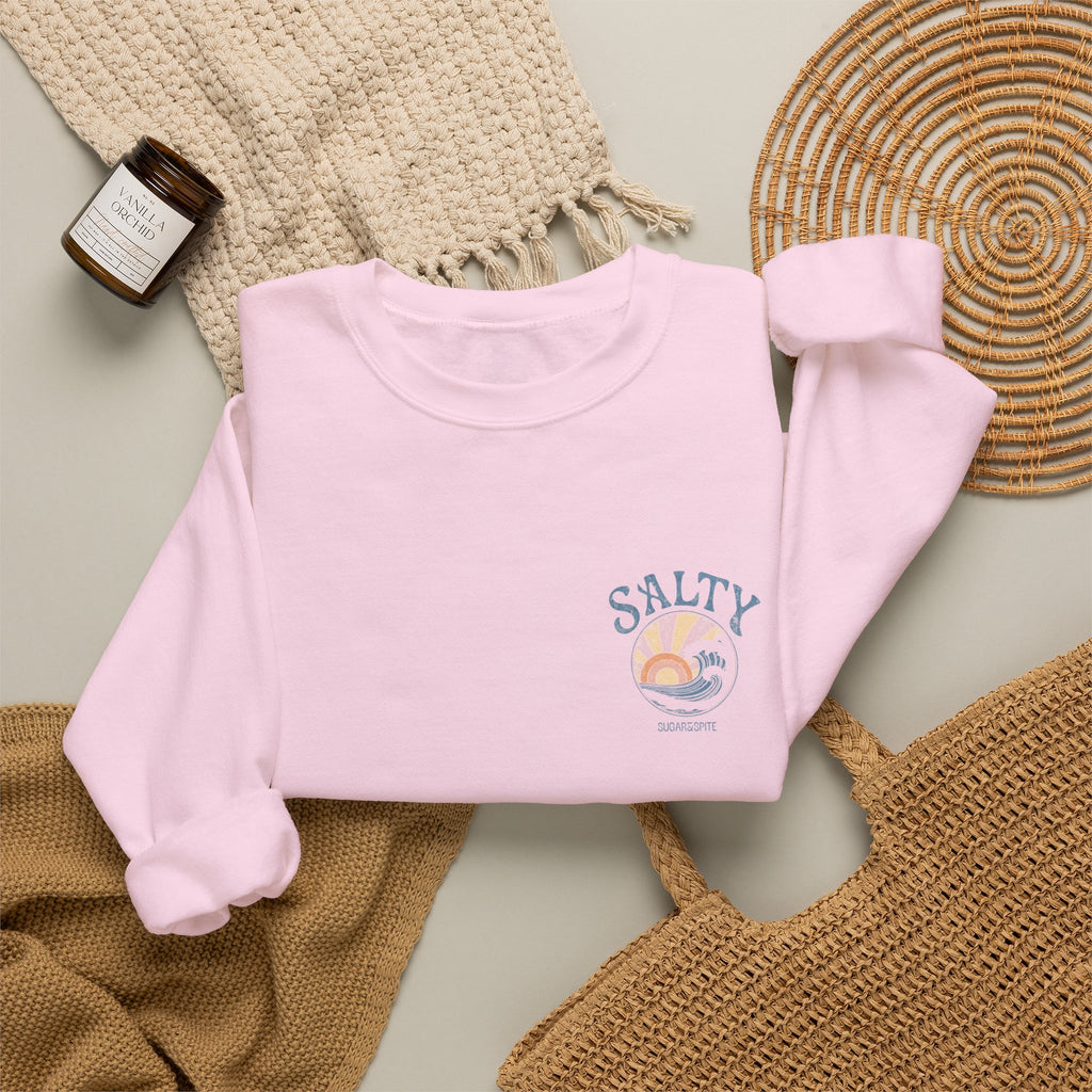 Salty Sunset Wave Crewneck Sweatshirt
