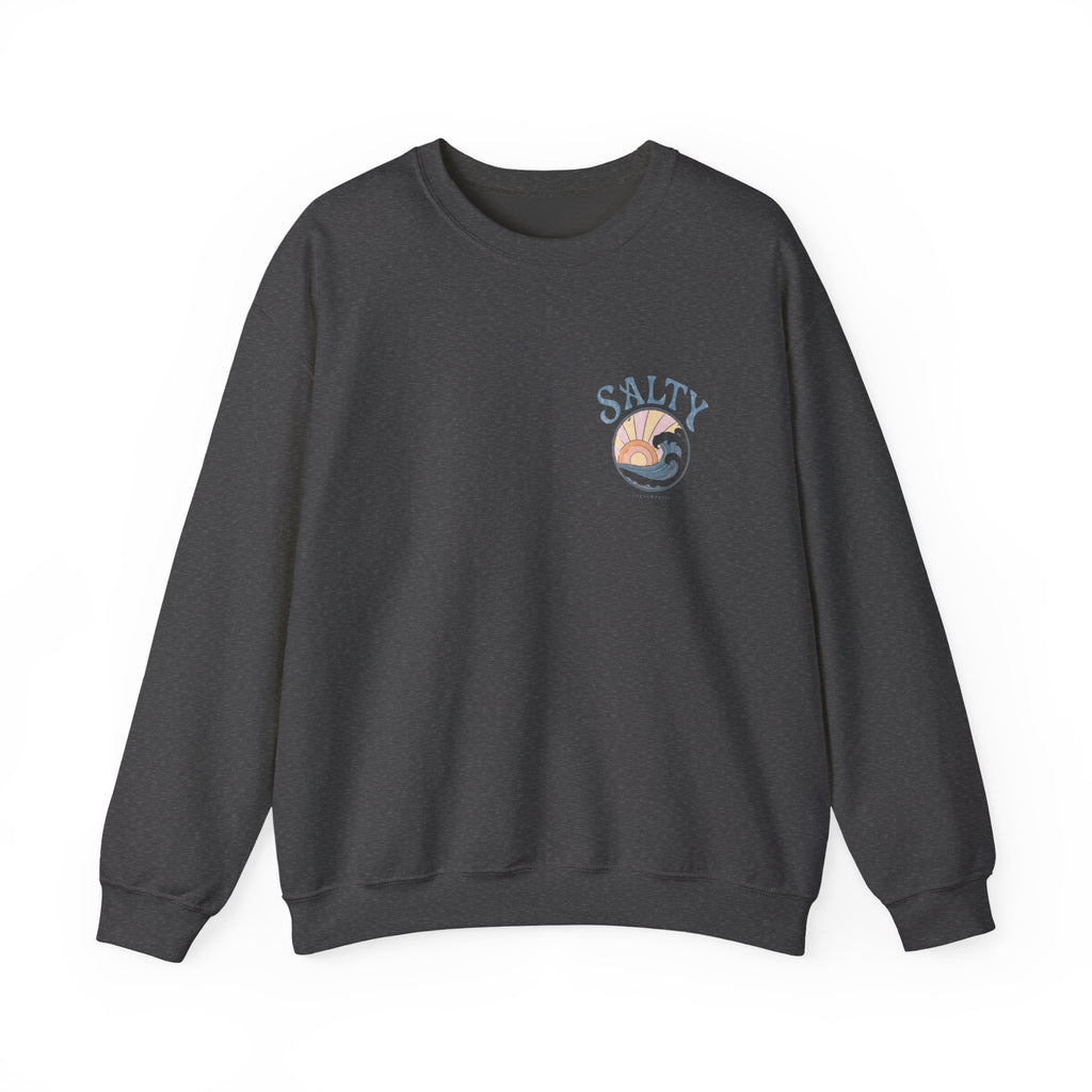 Salty Sunset Wave Crewneck Sweatshirt