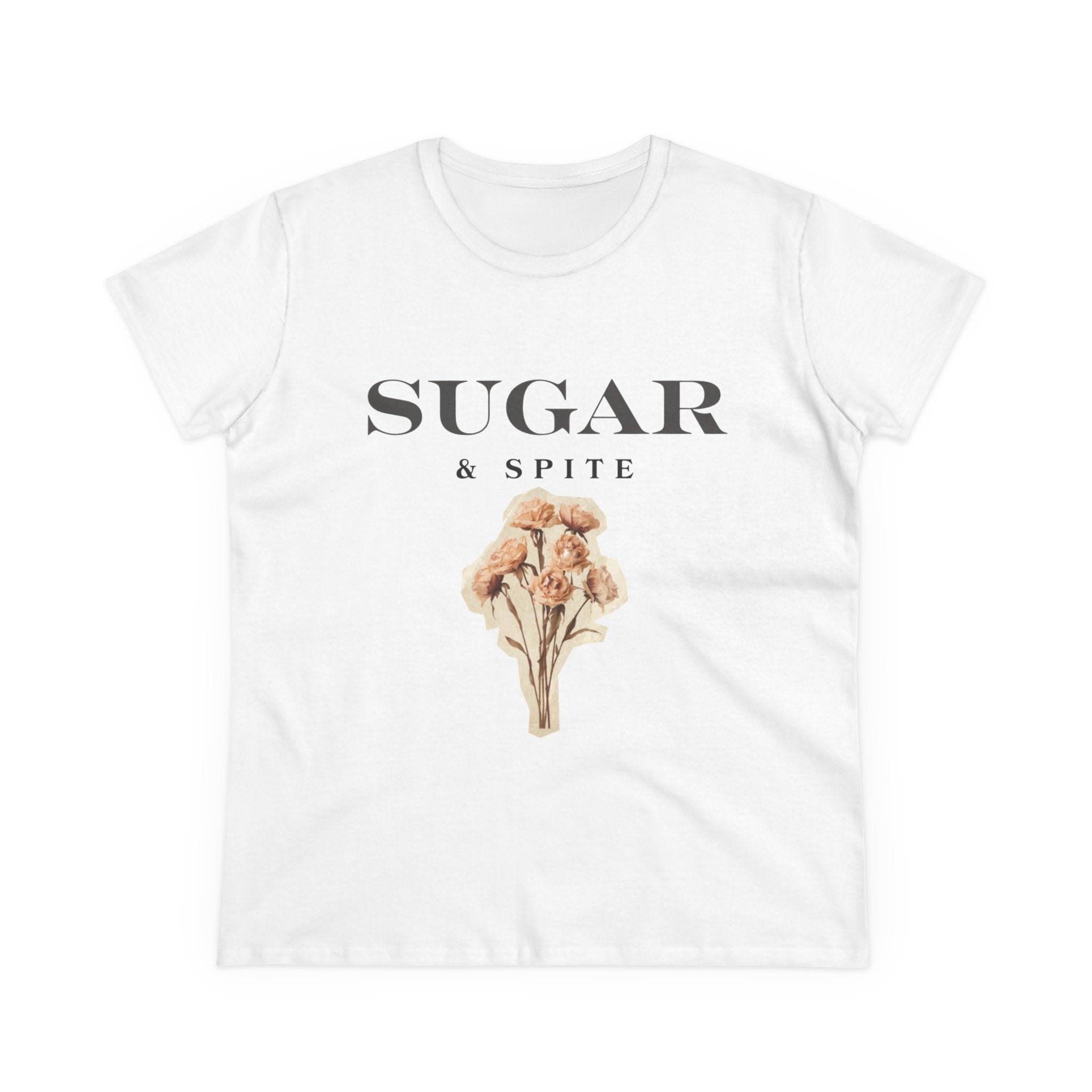 Sugar & Spite Floral Tee — Women's Cute Vintage Bouquet Shirt