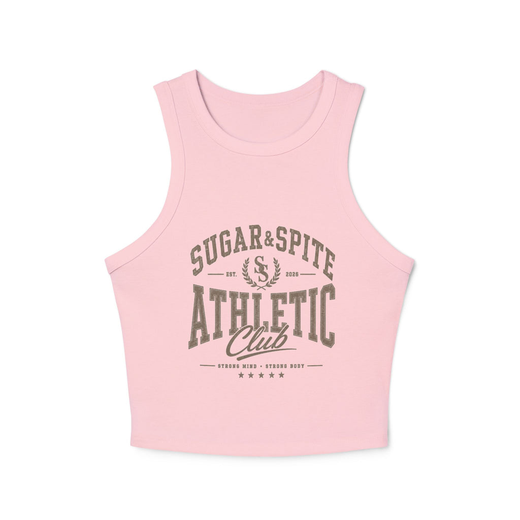 Athletic Tank Top — Sugar & Spite Athletic Club Ribbed Racer Tank