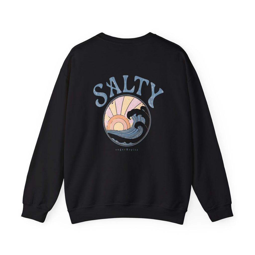 Salty Sunset Wave Crewneck Sweatshirt