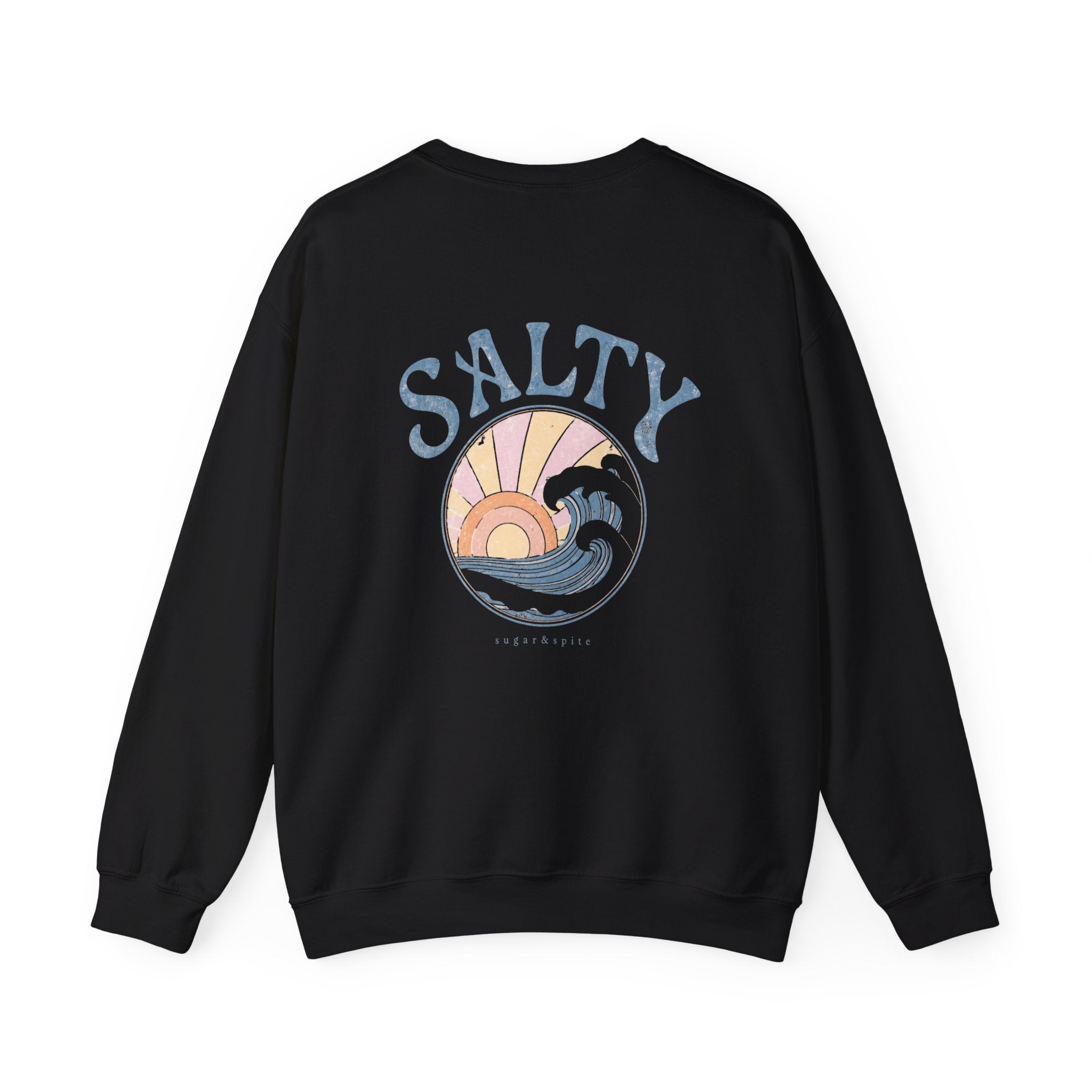 Salty Sunset Wave Crewneck Sweatshirt