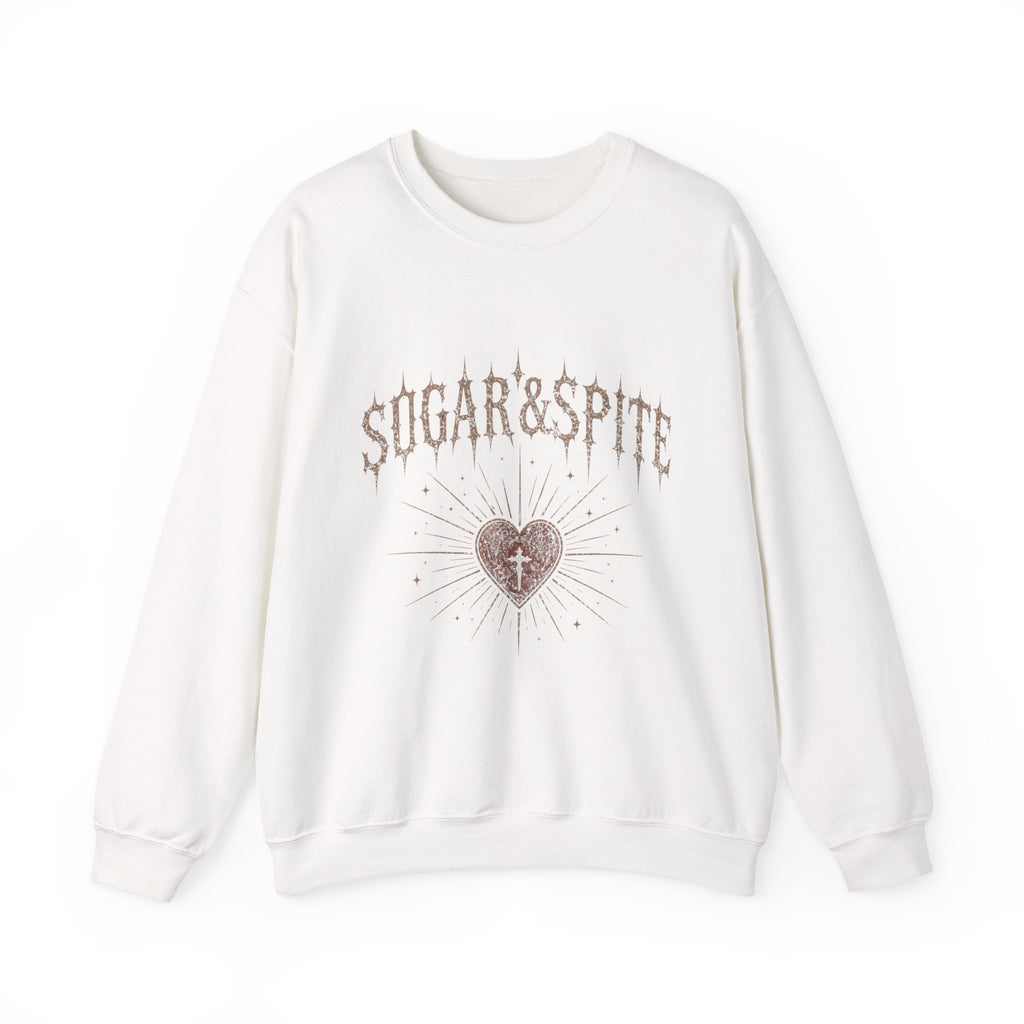 Sugar & Spite Vintage Heart Crewneck Sweatshirt